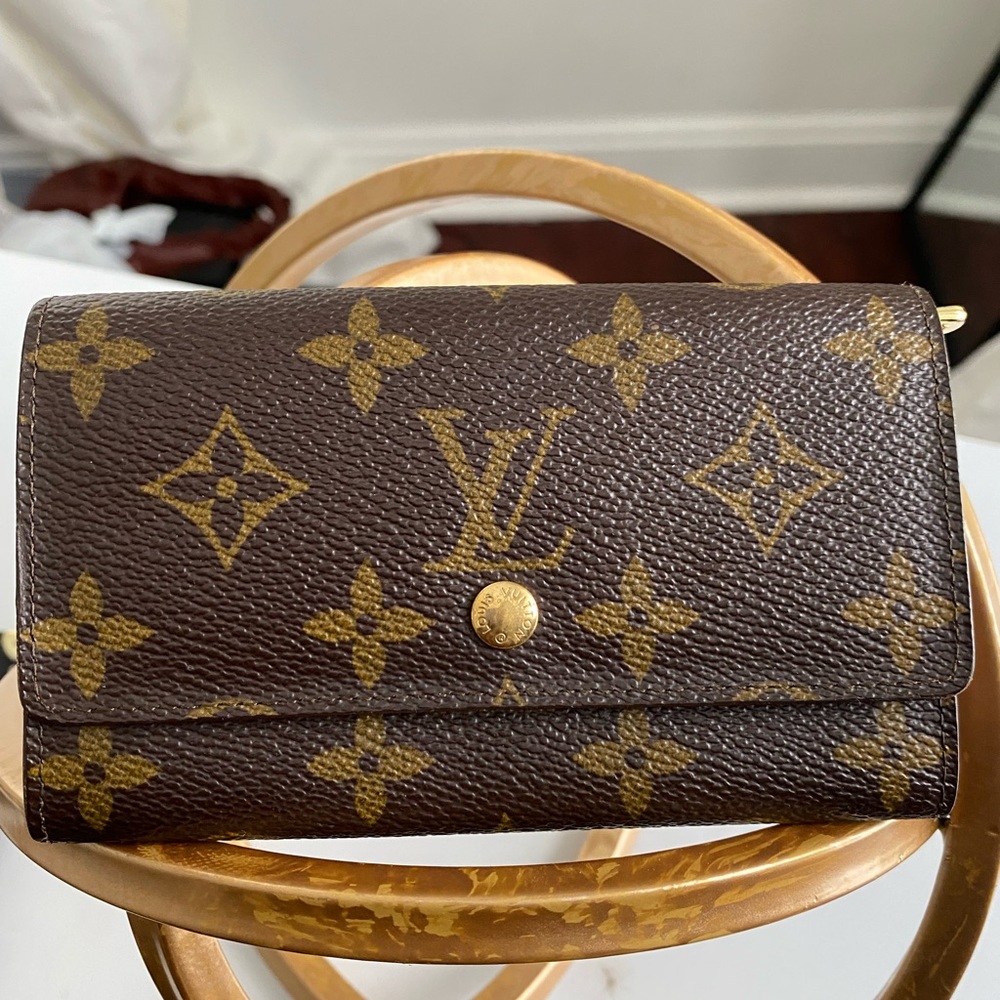 Louis Vuitton Dark Brown and Gold Monogram Wallet